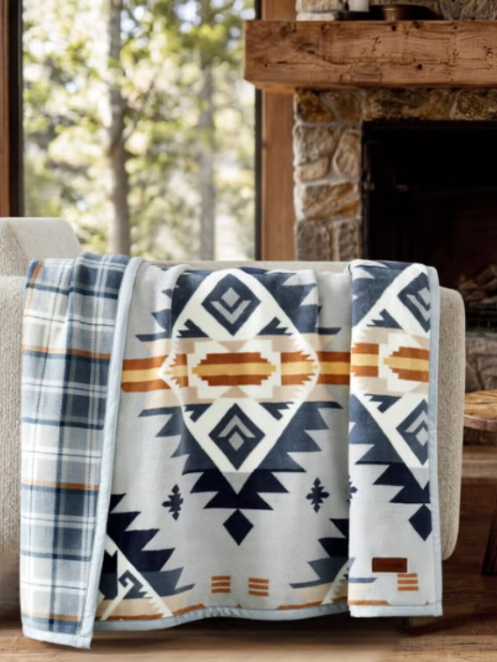 Pendleton Reversible Plush Throw Blanket - Sierra Sunset - 50" x 70"